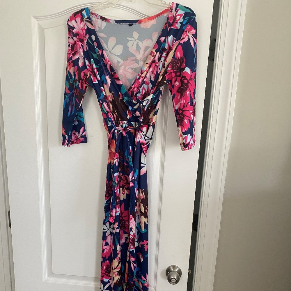 Floral long sleeve maxi - medium